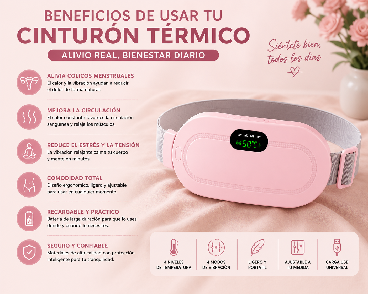 Alivio Térmico para Cólicos Menstruales